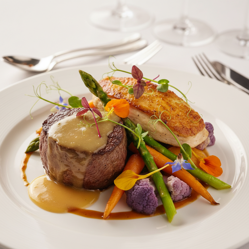 Plato principal gourmet para boda